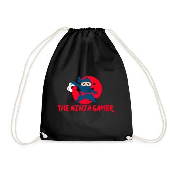 Gamer - The Ninja Gamer - Gift Idea - Drawstring Bag - black - Front