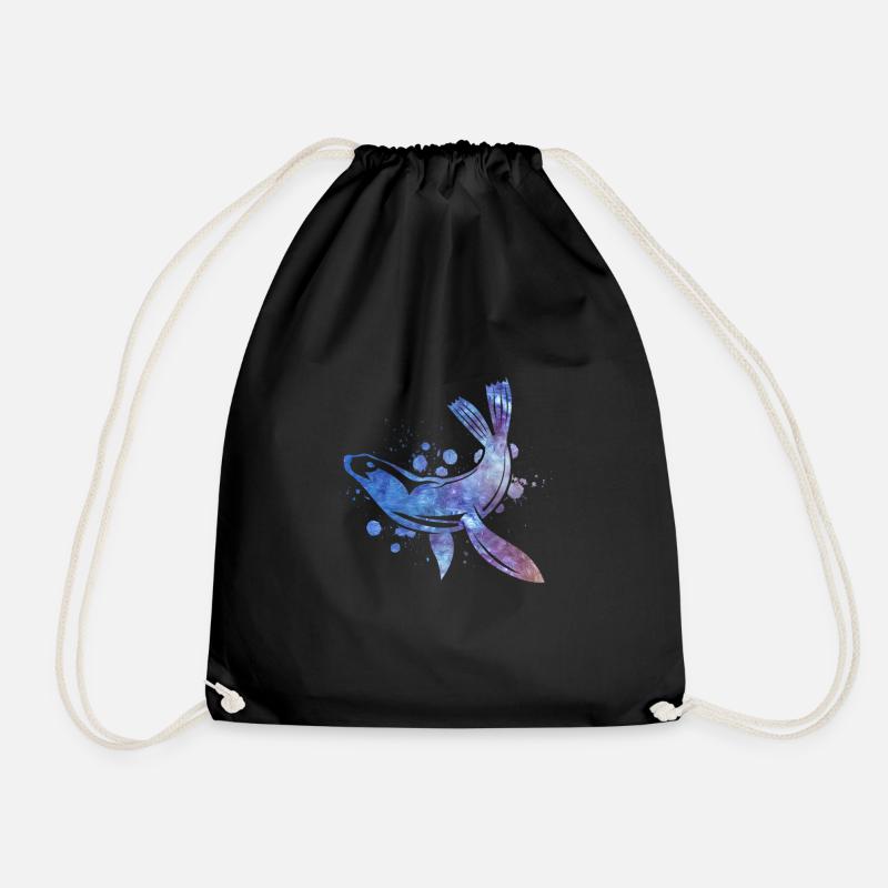 seal - Drawstring Bag - black