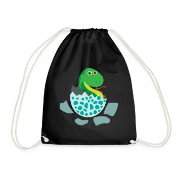 Bébé serpent éclosent - Idée de cadeau - Sac de sport léger - noir - Devant