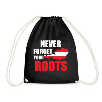 Austria - Drawstring Bag - black - Front