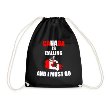 Canada - Drawstring Bag - black - Front