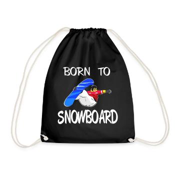 Snowboard Adventure Love Idée Cadeau Hiver - Sac de sport léger - noir - Devant
