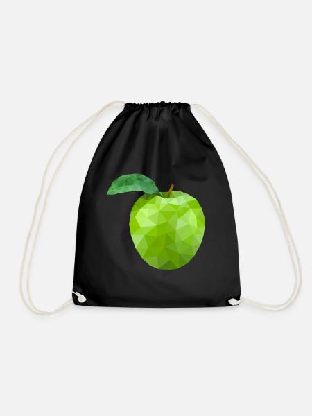 Apfel - Turnbeutel - Schwarz