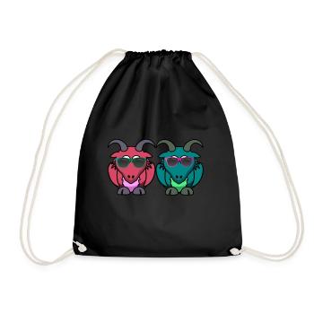 Chèvre de chèvre de montagne d'été cool - Sac de sport léger - noir - Devant