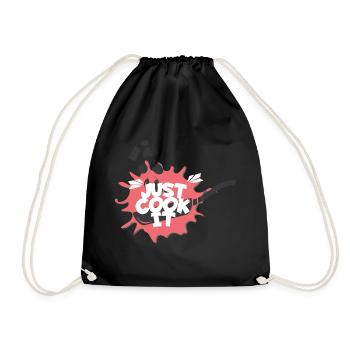 Chef chef cooking eat barbecue gift idea - Drawstring Bag - black - Front