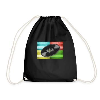 Vinyle sur Pop Art - Sac de sport léger - noir - Devant