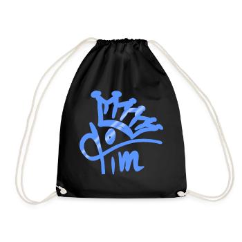 Name Namensschild Tim - Turnbeutel - Schwarz - Vorne