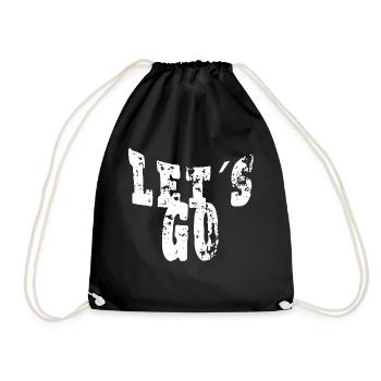 Lets go - Turnbeutel - Schwarz - Vorne