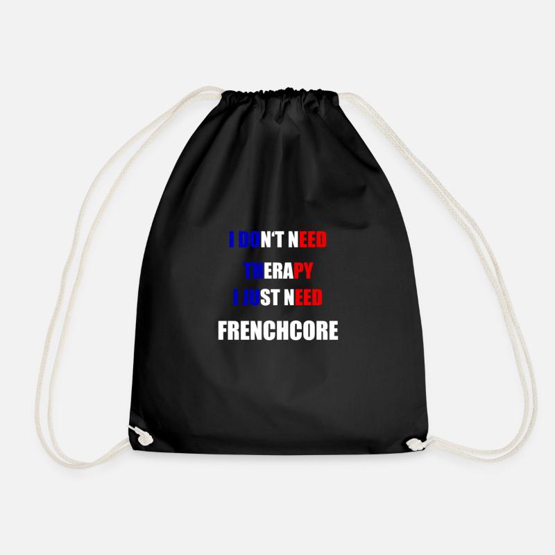 Therapy Frenchcore Flagge - Turnbeutel - Schwarz