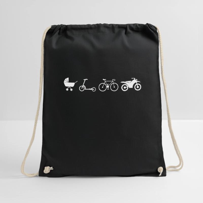 Motorcycle Evolution Drawstring Bag