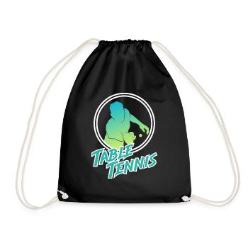 Table tennis - Drawstring Bag - black - Front
