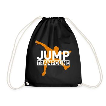 Trampoline Jumping Jump Jumping Gift Sport - Drawstring Bag - black - Front