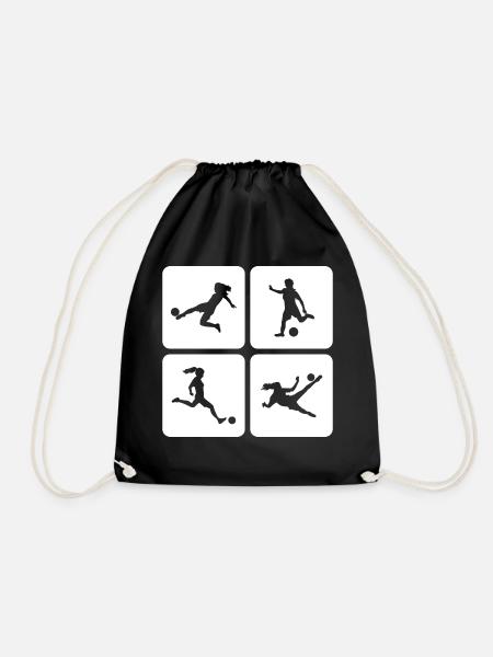 Frauenfußball - Turnbeutel - Schwarz
