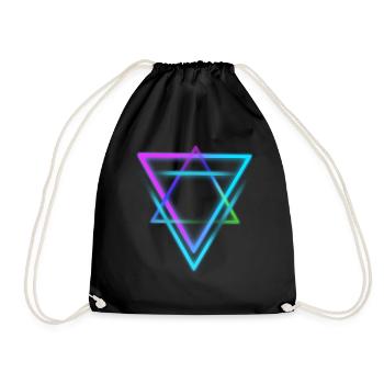 Modern Neon Triangle - Sac de sport léger - noir - Devant