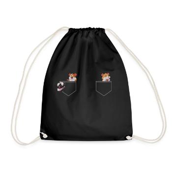 Hamster Guinea Pig Gift Chest Bag - Drawstring Bag - black - Front