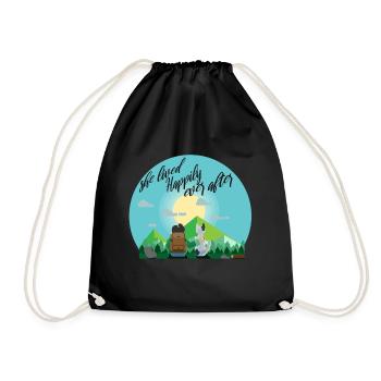 Randonnée vacances montagne liberté chien cadeau - Sac de sport léger - noir - Devant