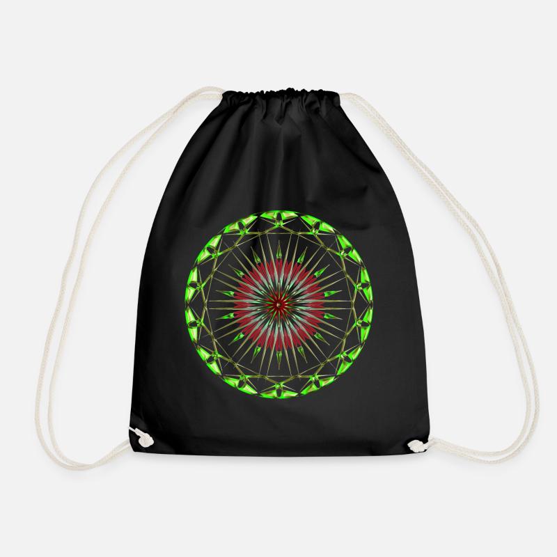 Mandala - Drawstring Bag - black