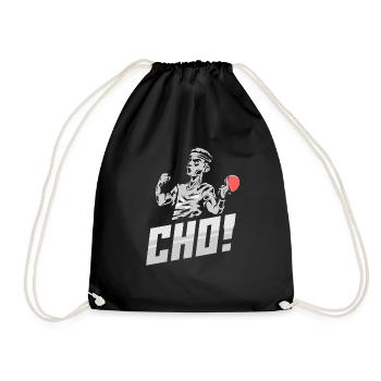 Cho le jubel Tischtennis Meister Geschenk Gewinnen - Turnbeutel - Schwarz - Vorne