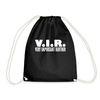 VIP Rentner Wichtiger Rentner Rente Ruhestand - Turnbeutel - Schwarz - Vorne