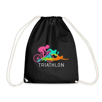 Triathlon Triathlète Cadeau Vélo Course à Pied Sport - Sac de sport léger - noir - Devant