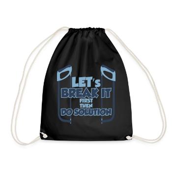 Cadeau d'anniversaire pour bébé garçon soeur anniversaire - Sac de sport léger - noir - Devant