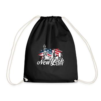 New York - Drawstring Bag - black - Front