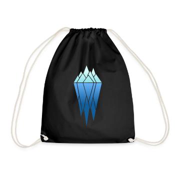 Eis Berg geometrisch Geschenk Natur Berge Wasser - Turnbeutel - Schwarz - Vorne