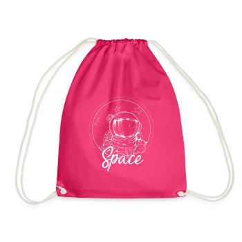 Weltraum - Turnbeutel - Fuchsia - Vorne