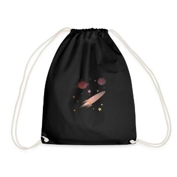 rocket - Drawstring Bag - black - Front