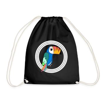 i love tukans - mignon oiseau Tukan - Sac de sport léger - noir - Devant
