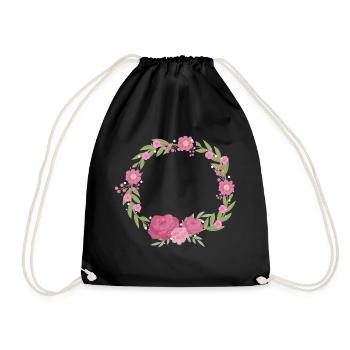 Fleuriste cadeau de couronne de fleurs fleuriste fête des mères - Sac de sport léger - noir - Devant