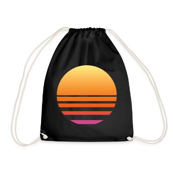 sunset - Drawstring Bag - black - Front