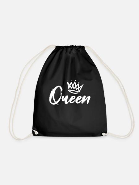 Paare Partnerlook King Queen - Turnbeutel - Schwarz