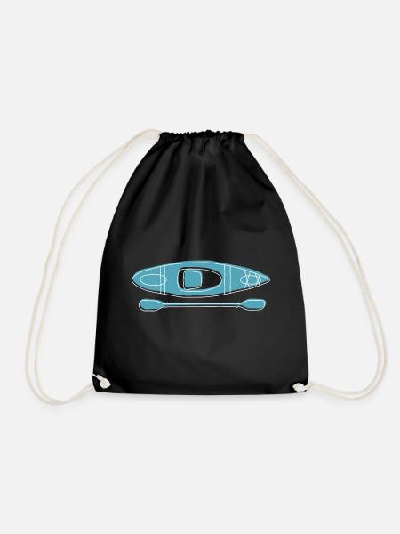 Kayak - Drawstring Bag - black
