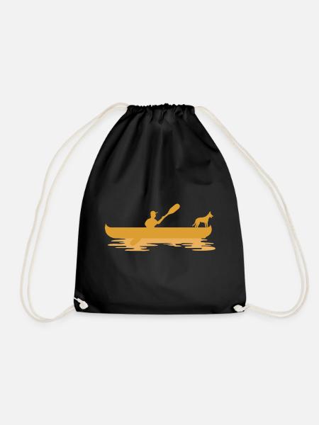 canoe - Drawstring Bag - black