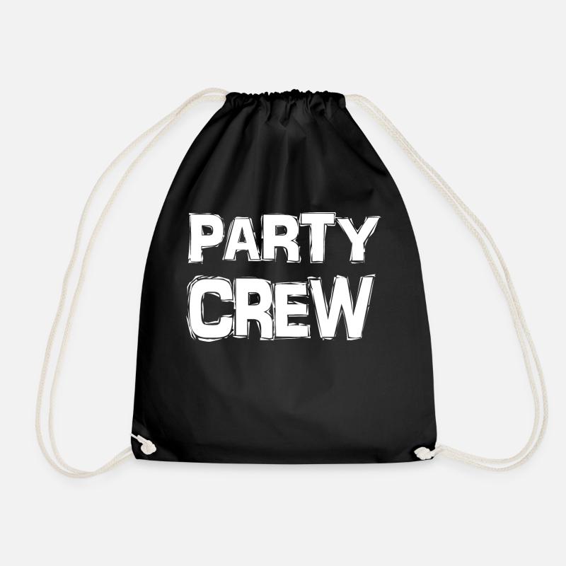 Party Crew Party Geschenkidee - Turnbeutel - Schwarz
