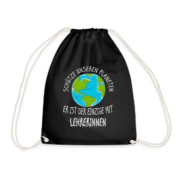 Teacher saying gift idea - Drawstring Bag - black - Front