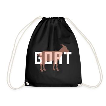 Goat - Drawstring Bag - black - Front