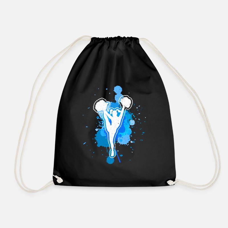 Cheerleader Cheerleading Geschenk Pompoms Turnen - Turnbeutel - Schwarz