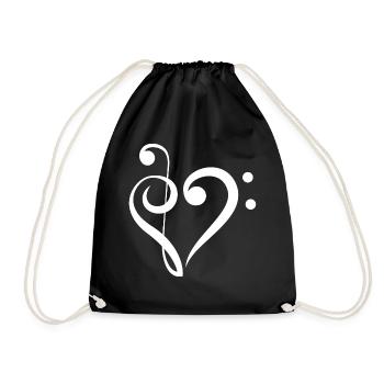 Clef Bass Cadeau Clef Musique Violon - Sac de sport léger - noir - Devant