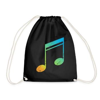 Note musicale musicien cadeau son icône musicale - Sac de sport léger - noir - Devant