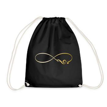 Clef Treble Clef Gift Note de musique - Sac de sport léger - noir - Devant
