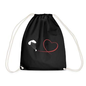 Vol mouche coeur cadeau parapente parapente - Sac de sport léger - noir - Devant
