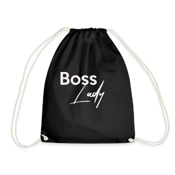 Boss Lady Girl Women's Power Independent Boss - Drawstring Bag - black - Front