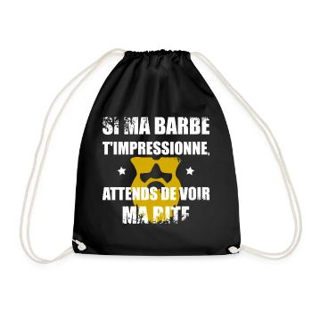 Ma barbe t'impressionne - Sac de sport léger - noir - Devant