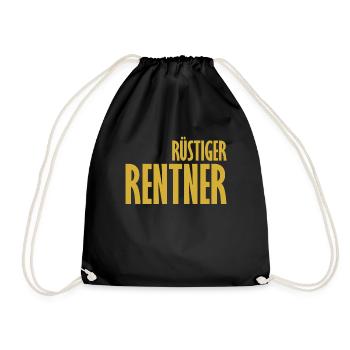 Rentner - Turnbeutel - Schwarz - Vorne