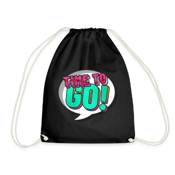Speech Bubble Cartoon Cartoon Gift Pop Art Quote - Drawstring Bag - black - Front