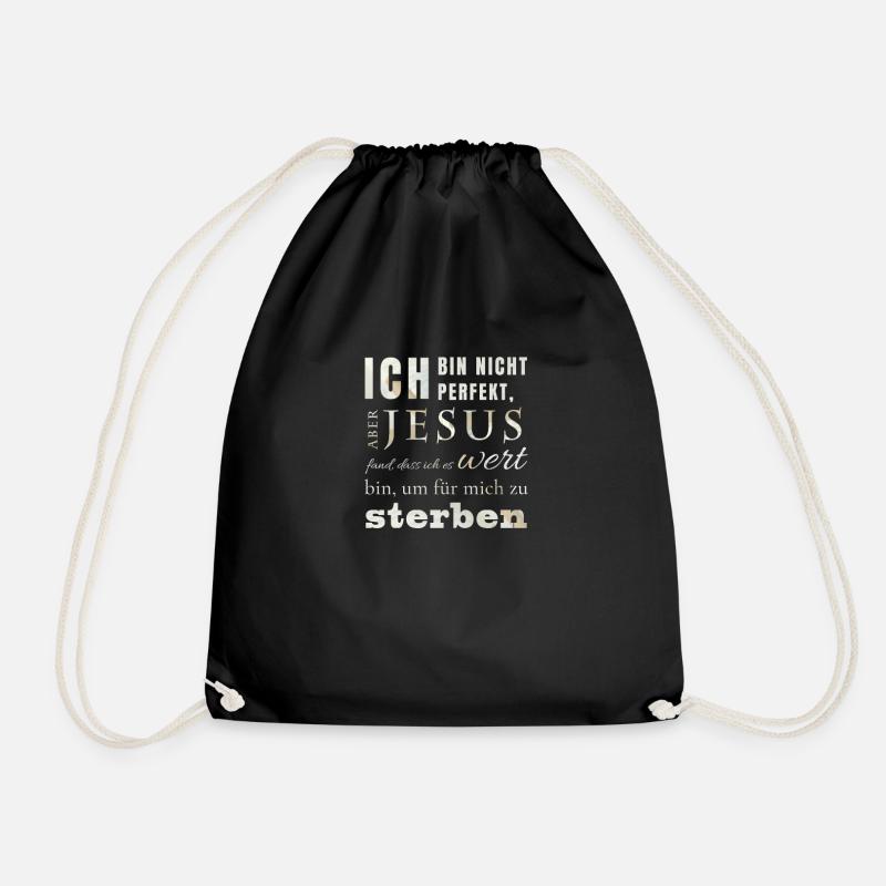 Jesus is Lord, Saves, Christus, Jesus, Bibel, God - Turnbeutel - Schwarz