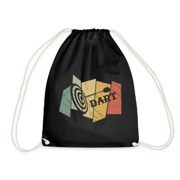 Dart Retro - Drawstring Bag - black - Front