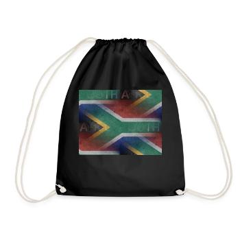 Afrique du Sud - art design - Sac de sport léger - noir - Devant